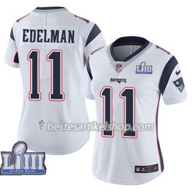 Damen New England Patriots Trikot Julian Edelman 11 Nike Weiß 2019 Super Bowl LIII